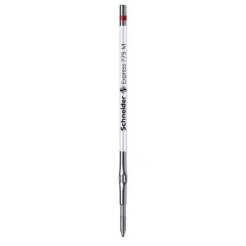 Schneider Express 775 Red Medium Ballpoint Pen Refills, G2 Standard, Stainless Steel Tip, Metal Barrel, 20 Pieces (50-7762)