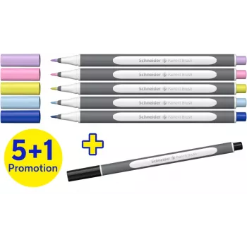 Schneider Paint-It 070 filctoll készlet, 6 különböző szín, 1 mm kerek hegy, vízbázisú tinta, szellőző biztonsági kupak ML07010502