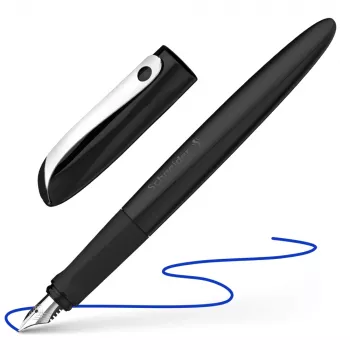 Schneider Wavy Fountain Pen Black A Nib for Beginners 162131