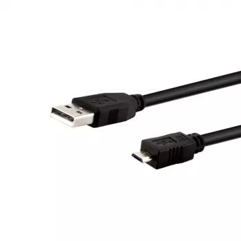 E+P Micro-USB 2.0 kábel B 1m CC549 - fekete, 480 Mbps adatátvitel, 2A töltés 933290