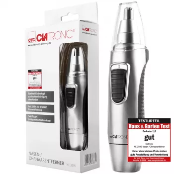 Clatronic NE 3595 orr- és fülhaar trimmer precíziós világítással, levehető rozsdamentes vágófejjel (263687)