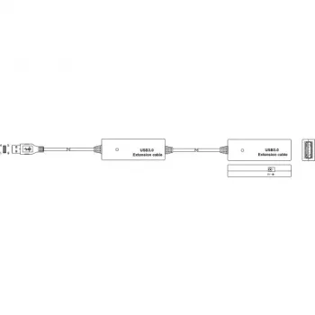 E+P USB 3.0 aktív hosszabbító kábel 10 m fekete CC380/10 874110