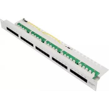 BULLITT CAT 3 ISDN patch panel, 25 portos RJ45 8P4C, árnyékolatlan, 19