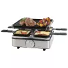 PROFI COOK Raclette-Grill PC-RG 1301 4 személyre megfordítható öntöttvas lappal, rozsdamentes acél ház 501301