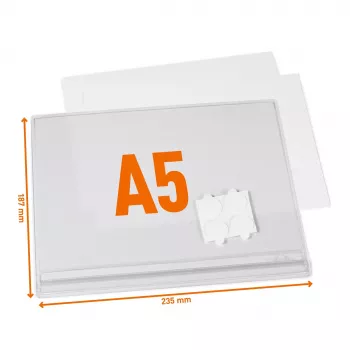DURABLE 505719 vízálló A5 öntapadós nézetmappa, 5 darabos csomag