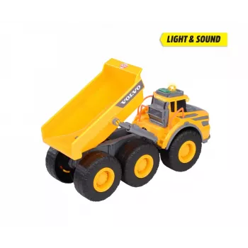 Dickie Toys Volvo A60H csuklós dömper 1:24 méretarányú építőjármű világítással és hanggal 203723007