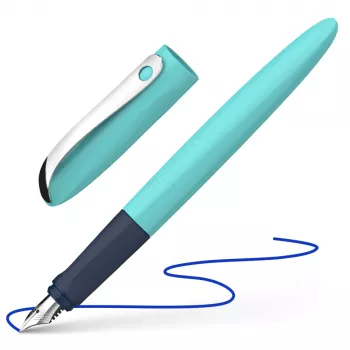 Schneider Wavy Fountain Pen Turquoise A for Beginners (50-162132)