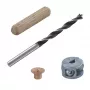 Wolfcraft 2916000 bükkfa tiplikészlet 6 mm, 50 bordázott tipp + 4 acél tiplijelölő