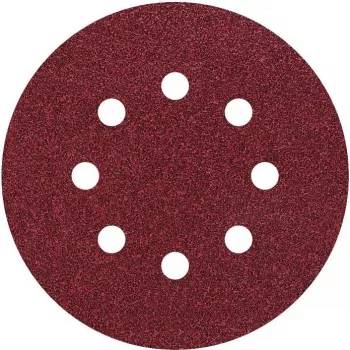 Wolfcraft 3180000 Hook-and-Loop Sanding Discs, 125 mm, Grit 24, 5-Pack