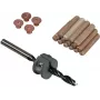 Wolfcraft 8 mm bükkfa tiplikészlet fúróval, mélységhatárolóval és jelölőkkel (50 tipli, 56 részes) 2917000