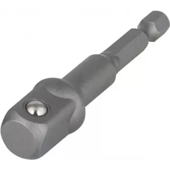 Wolfcraft 2414000 dugókulcs-adapter 1/4 inch hajtásról 1/2 inch dugókulcsra, 72 mm, króm-vanádium