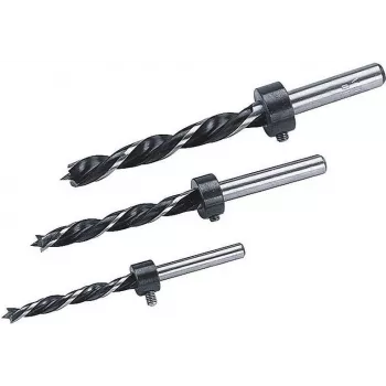 Wolfcraft 2730000 Wood Spiral Drill Bit Set, 3 Pieces (6 mm, 8 mm, 10 mm), Cylindrical Shank