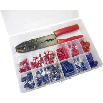 WKK 60349 Crimp Connector Assortment 0.5-2.5 mm² Red/Blue Insulated Terminals Set