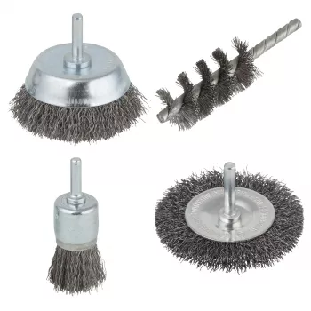 wolfcraft Steel Wire Brush Set, 4 pcs (2133000)