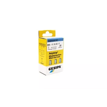 GESIPA PolyGrip® vakanyászegecs M8 rozsdamentes acél A2, 11x20mm, 25 darab 1464837
