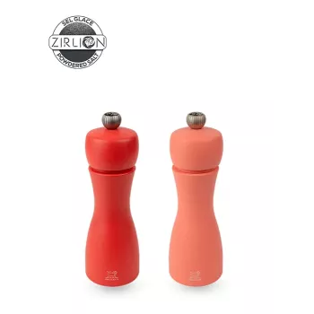 Peugeot Tahiti bors- és sóőrlő készlet, 2 darab, 15 cm, piros