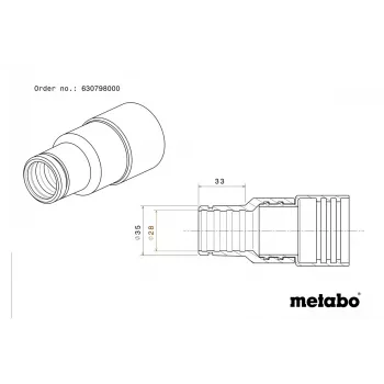 Metabo 630798000 összekötő hüvely standard Ø28/35 mm