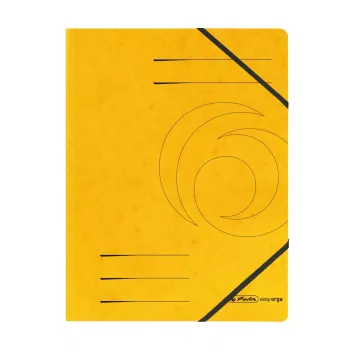 Herlitz easy orga A4 sarokgumis mappa, sárga, 5 darabos csomag