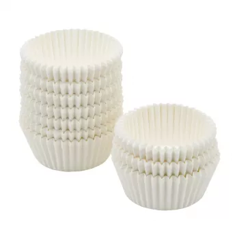 FACKELMANN 21615 muffin- és cupcake-forma, zsírálló sütőpapír, fehér, 5,0 cm átmérő, 250 darab