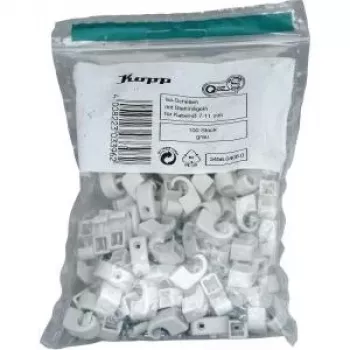 Kopp szeges kábelkapocs, kötegátmérő 7-11 mm, szürke, 100 db 345604080