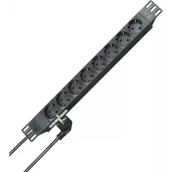 HEINRICH KOPP 19 inch 8-as Schuko elosztó, 2m kábellel, fekete 930805014