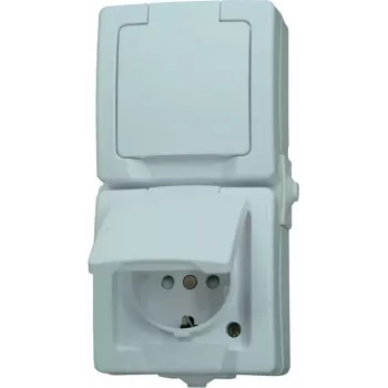 HEINRICH KOPP Paris Schuko aljzat 1-es tisztafehér süllyesztett 16A 250V IP20 gyerekzár 136902009
