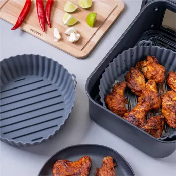 Fackelmann szilikon forrólevegős fritőz betét 22,5 cm szürke 45103