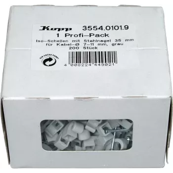 HEINRICH KOPP szeges bilincsek kábelkapcsok, köteg Ø 7-11 mm, szürke, 200 darab 355401019