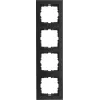 HEINRICH KOPP HK07 PURE 4-es fedőkeret, matt fekete 407150007