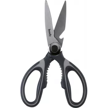 kwb 020721 Household Scissors, Stainless Steel Blades, 210 mm, Black