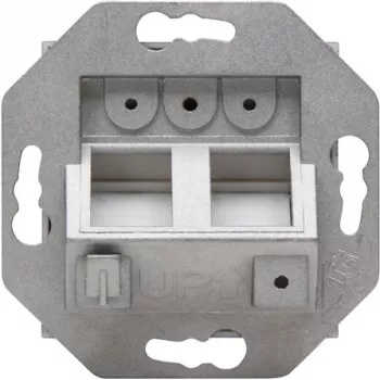 HEINRICH KOPP HK07 Keystone fali lap fedéllel, IP44, 2 port, fekete 953850004