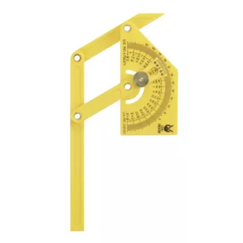 KWB 065800 Plastic Protractor with Locking Screw, 0-180°, 200 mm Leg Length