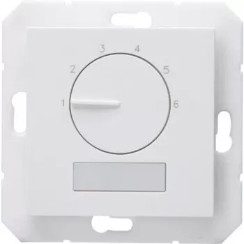 HEINRICH KOPP HK07 Basic Electronic Room Thermostat, 230V, 50Hz, 0°C to 40°C, IP20, Pure White 296529003