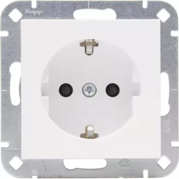 HEINRICH KOPP HK07 Schuko aljzat, süllyesztett, 1-es, tiszta fehér, fokozott érintésvédelem 940032008