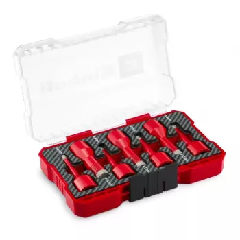 Einhell gyémánt magfúró készlet, 7 részes, M14 menet, 6–14 mm, csempéhez, kerámiához, greslaphoz, márványhoz, gránithoz 500400