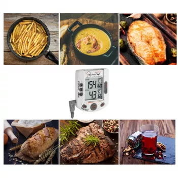 TFA Dostmann Küchen-Chef digitális sütő- és tepsi hőmérő 14.1503