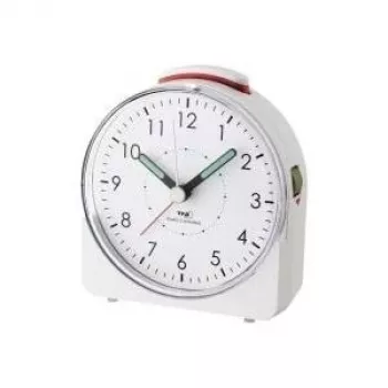 TFA DOSTMANN 60.1508.02 Sunrise Wake-Up Light Alarm Clock with FM Radio, Multi-Color LED, Dual Alarm, USB Charging Port, White