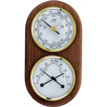 TFA Dostmann Analog Weather Station 20.1051 Oak Indoor and Outdoor