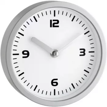 TFA Dostmann 60.3012 Round Quartz Wall Clock Silver