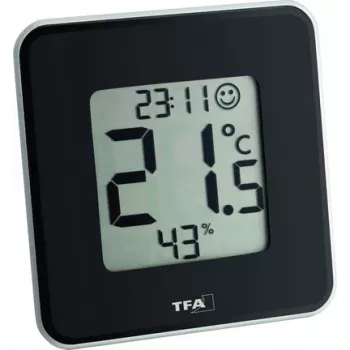 TFA Dostmann 30.5021.01 Style digitális thermo-higrométer fekete (30.010.425)
