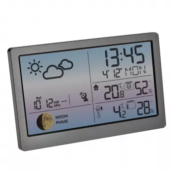 TFA Dostmann LUNA SKY 35.1169.10 Wireless Weather Station with 12-Hour Forecast, Moon Phase, Supports up to 3 Sensors