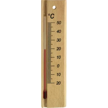 TFA Dostmann analóg beltéri hőmérő, bükkfa, -20 és +50 °C között, falra szerelhető 12.1053.05