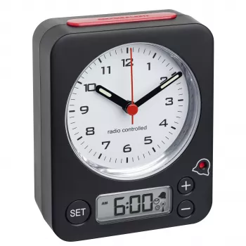 TFA Dostmann Combo mechanikus ébresztőóra fekete-piros (60.1511.01)