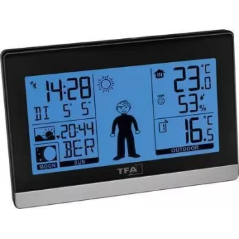 TFA Dostmann Weather Boy rádiós időjárás-állomás, fekete 35.010832