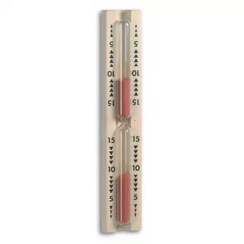 TFA Dostmann szauna homokóra, bükkfa, 15 perc, falra szerelt, 33 x 53 x 286 mm 40.1001
