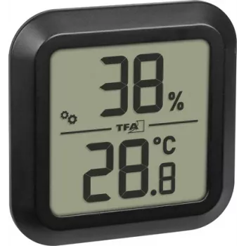 TFA Dostmann digitális thermo-higrométer beépítéshez, fekete 30.5061.01