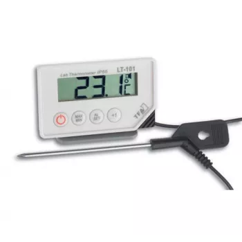 TFA Dostmann 30.1033 Digital Thermometer with Min/Max Memory, White/Silver