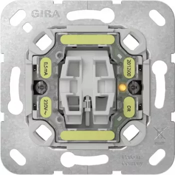 GIRA nyomógomb 313600 piros LED-kijelzővel, süllyesztett szerelés