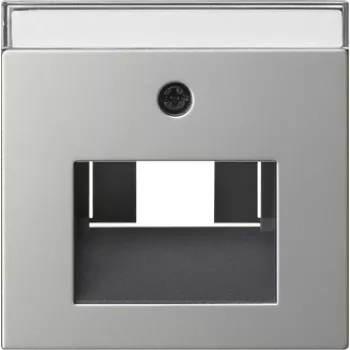 Gira System 55 fedőlap UAE/IAE- és hálózati aljzatokhoz, kefélt nemesacél 0284600