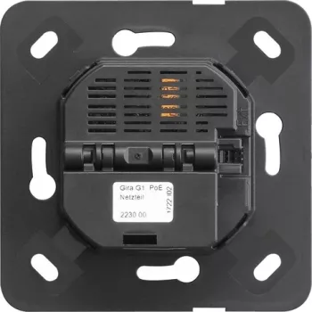 Gira PoE tápegység G1, 15,4 W, DIN-sín, 100-240 V AC - 48-57 V DC, IEEE 802.3af 223000